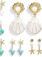 Khuyên tai độc lạ bằng vỏ sò