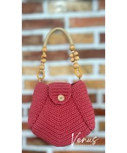 Giỏ móc tay đáy bầu quai gỗ