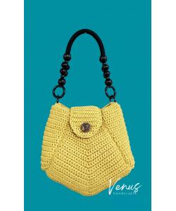 Giỏ móc tay đáy bầu quai gỗ